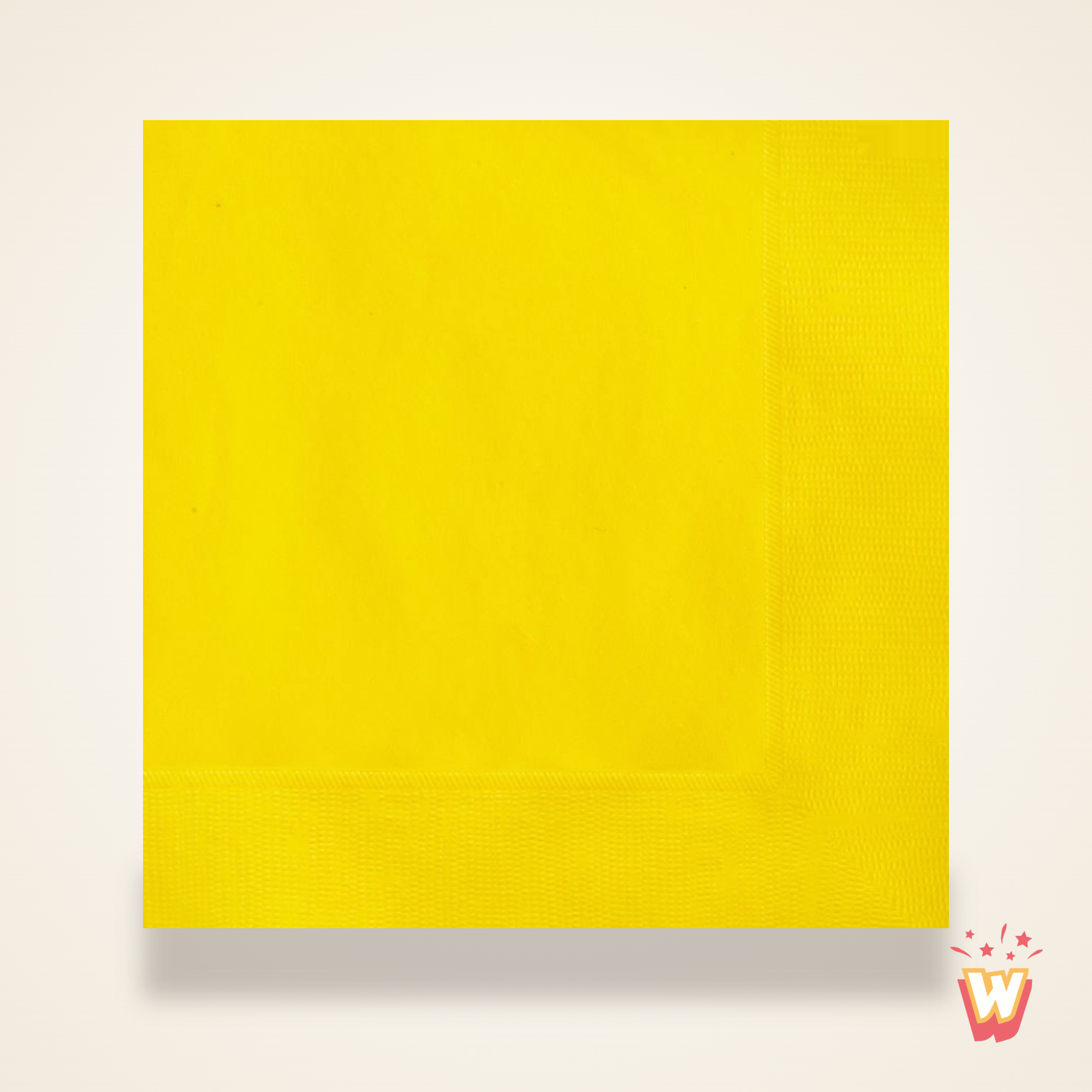Serviettes en papier jaune
