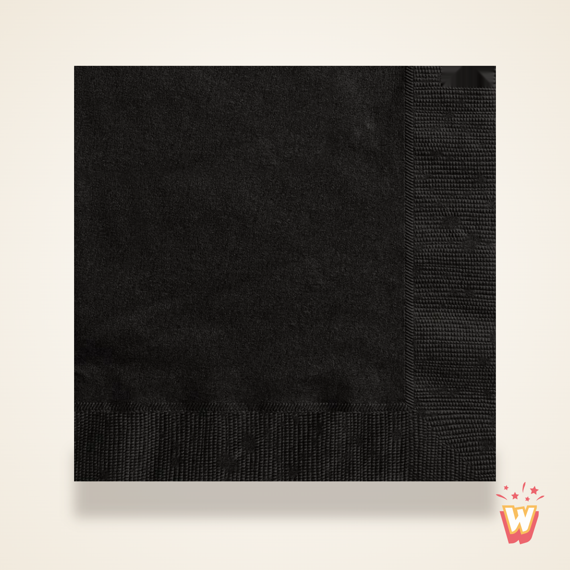 Serviettes en papier noires