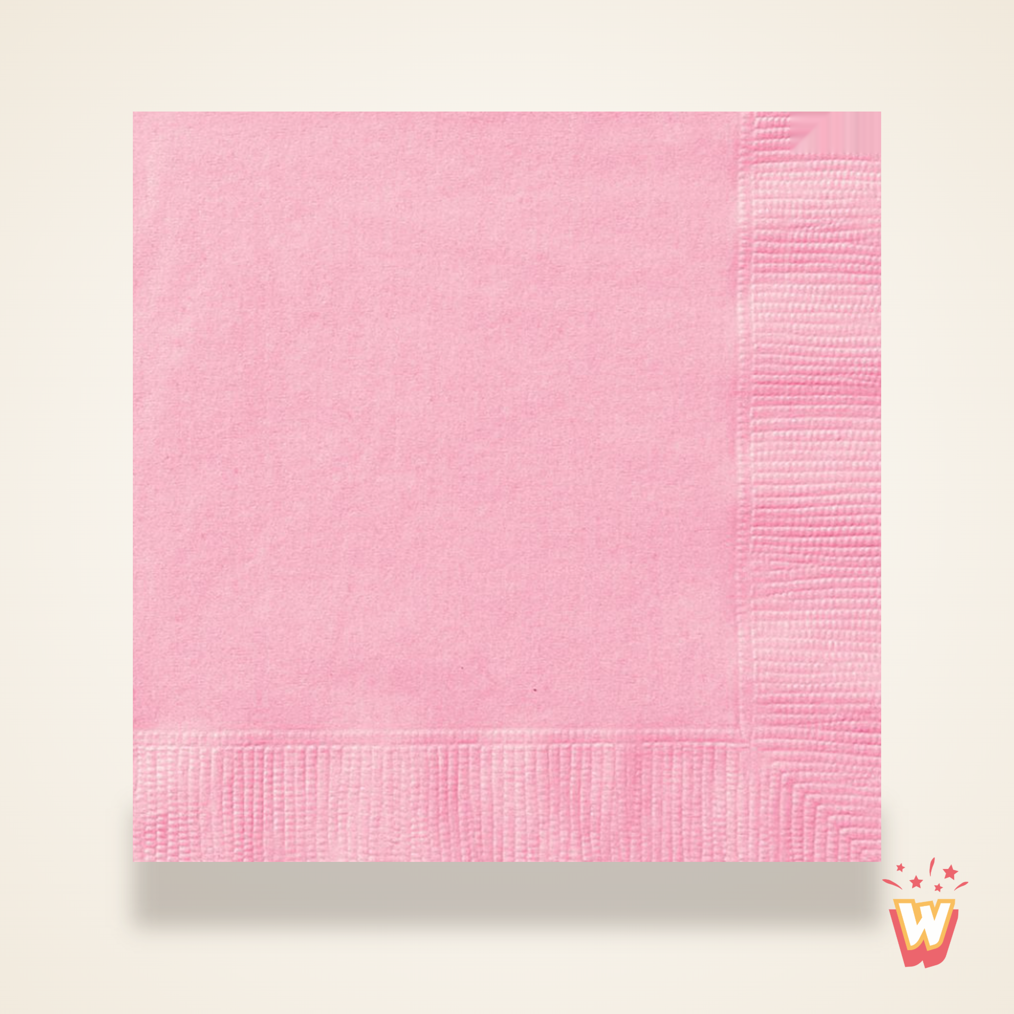 Serviettes en papier roses